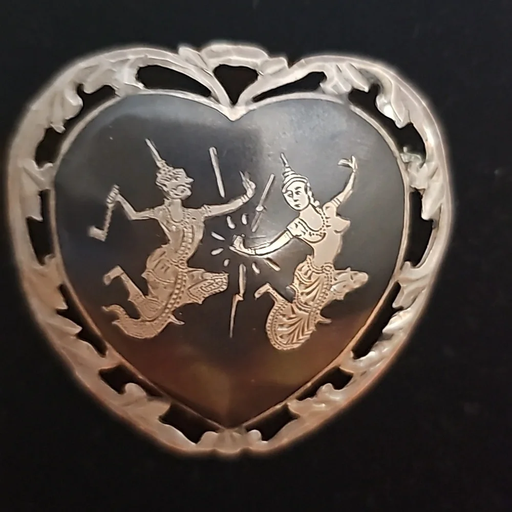 Sterling Silver Brooch stamped SIAM